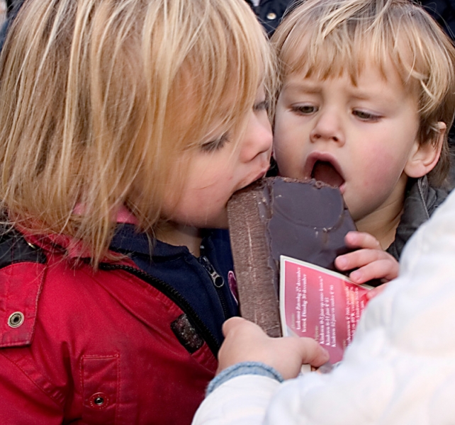 Kids met chocolade I amsterdam